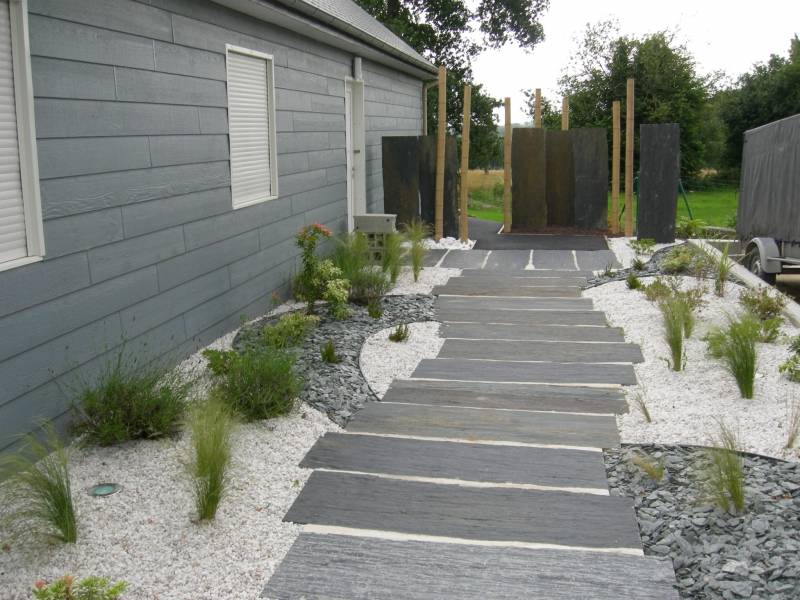 amenagement jardin ardoise