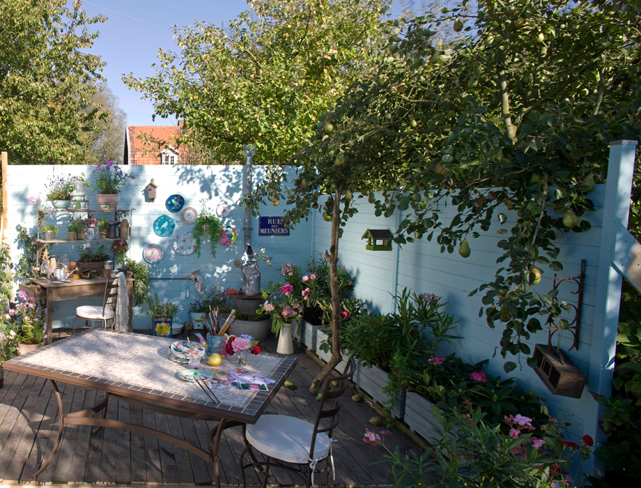 decoration jardin couleur