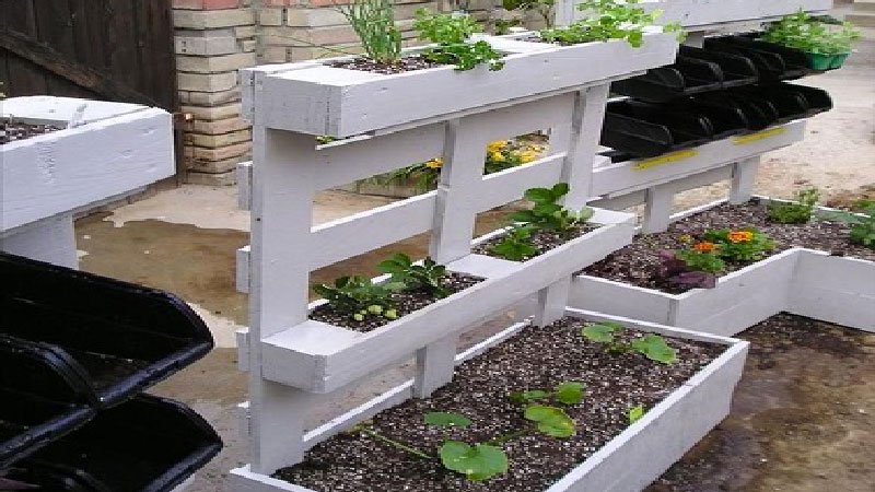 decoration jardin en palette
