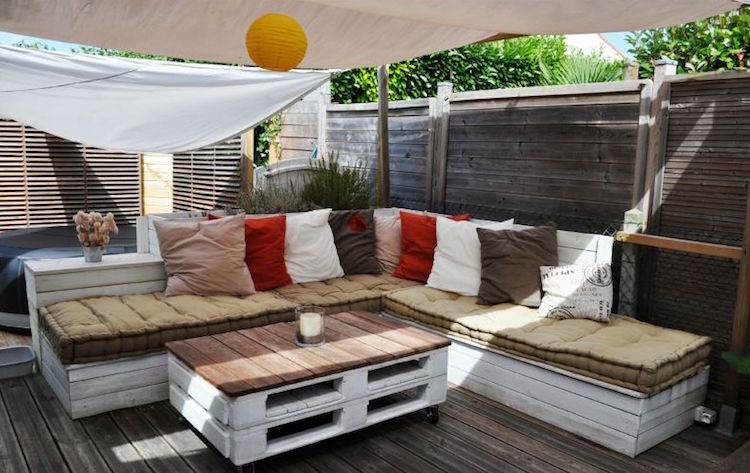 decoration jardin en palette