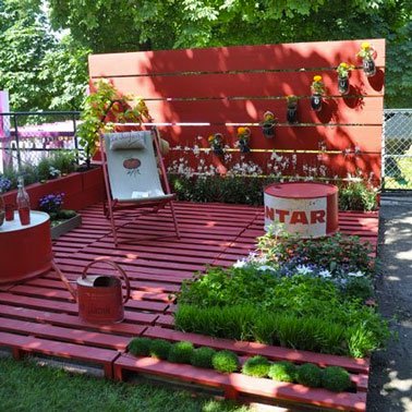 decoration jardin en palette
