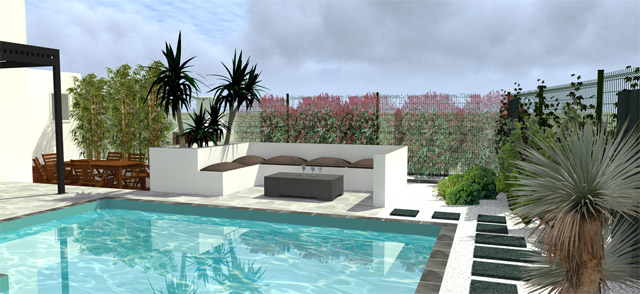 decoration jardin piscine